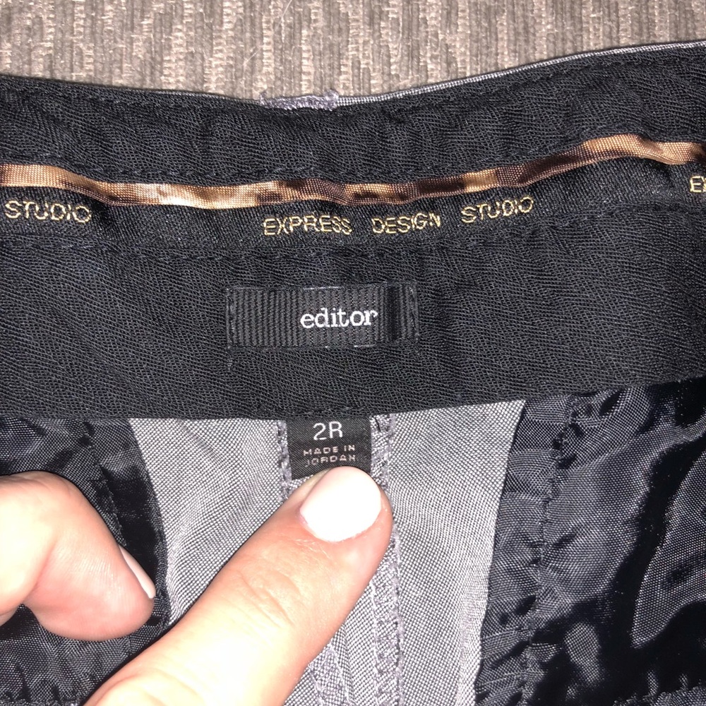 Express Editor Pants 2r Grey (Flare) - image 2